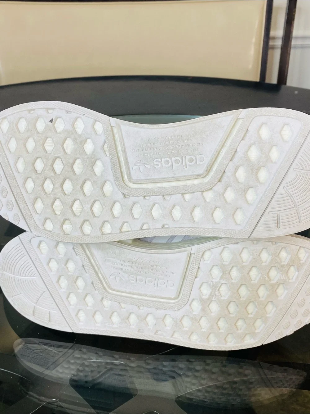 adidas NMD R1 Triple White All White Women's Running Shoes Size 9